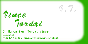 vince tordai business card